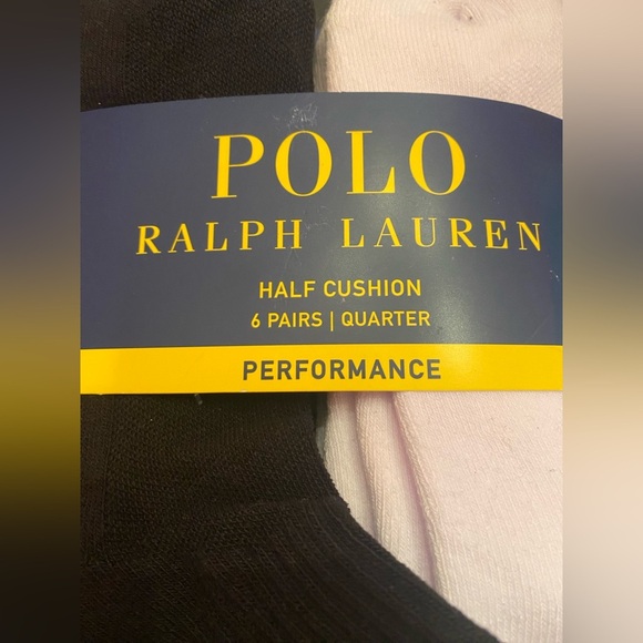 Polo Ralph Lauren Men's Performance Quarter Socks 6-Pack Shoe Size 6 - 12 1/2 - Picture 2 of 5